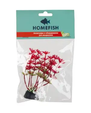 HOMEFISH Бетта амбулия растение для аквариума пластиковое с грузом