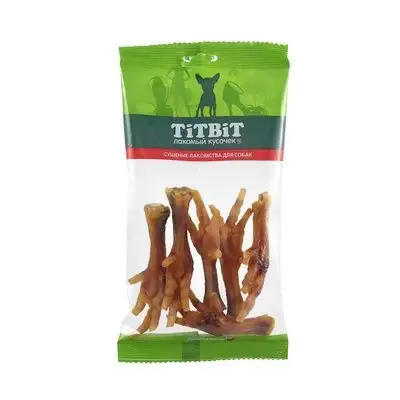 Купить titbit лакомство для собак лапки куриные вяленые - мягкая упаковка 