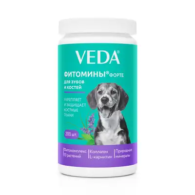 Купить Веда ФИТОМИНЫ ФОРТЕ мультивитаминный комплекс для собак для зубов и костей