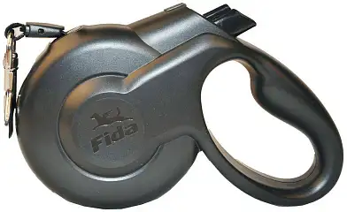 Fida STYLEASH стильная рулетка для собак с выдвижным шнуром черная