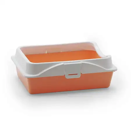 Купить zooexpress глубокий лоток для кошек с рамкой на защелках "rich"